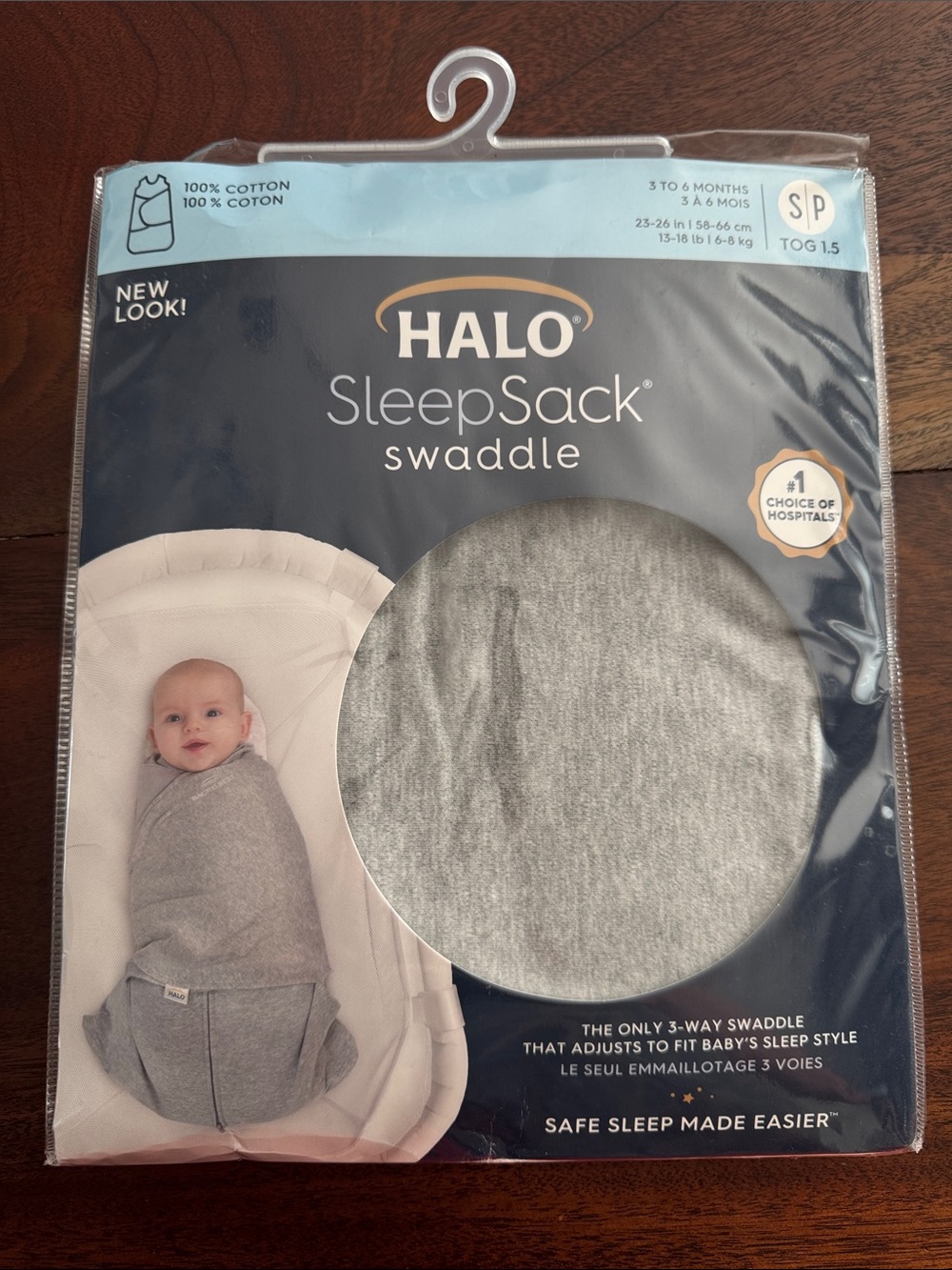 HALO SleepSack Swaddle - Heather Gray Cotton Baby Sleep Sack
